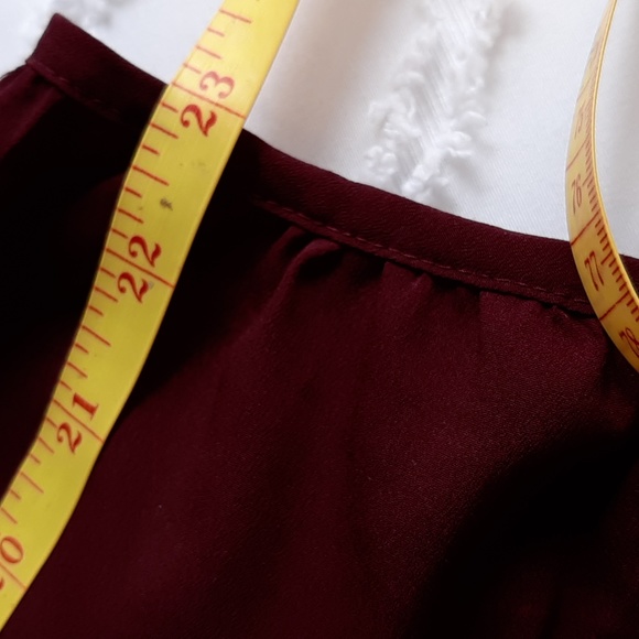 Old Navy blouse. long sleeved pull on .  Size Medium.  Burgundy. - Picture 10 of 13